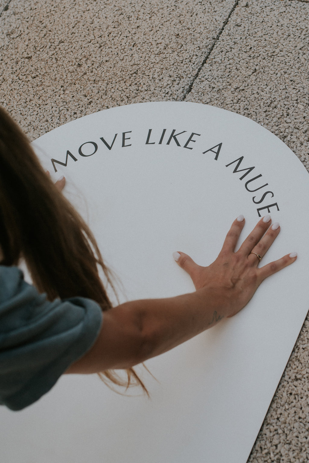 YOGA MAT "MOVE LIKE A MUSE" WHITE